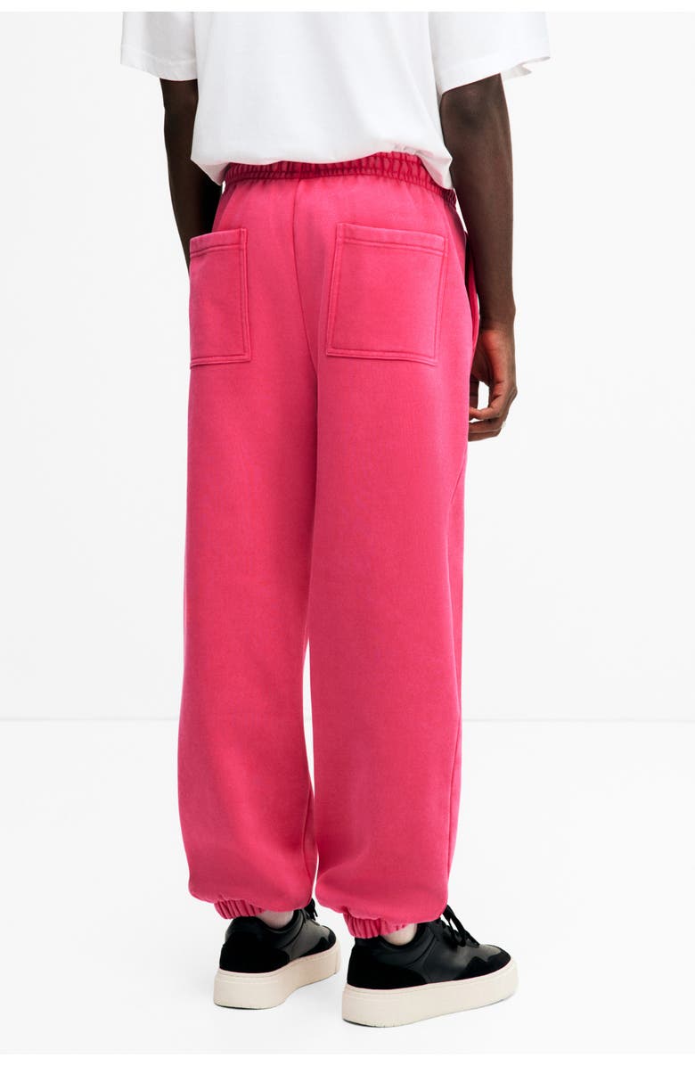 H&M Relaxed Fit Print-motif Sweatpants, Alternate, color, Cerise