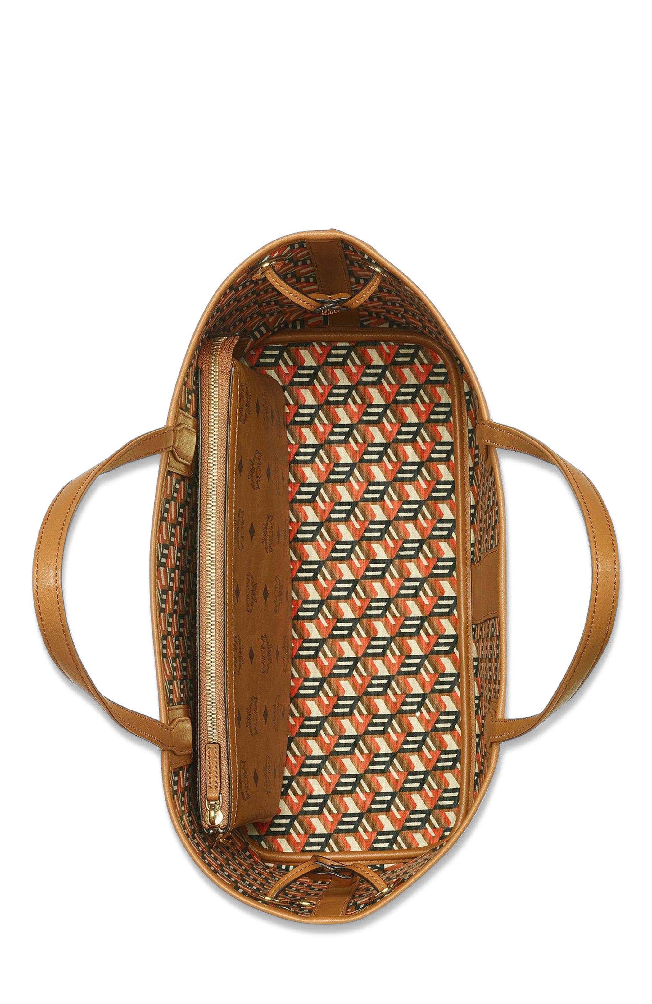 MCM Reversible Liz Shopper in Bandana Visetos, Alternate, color, 