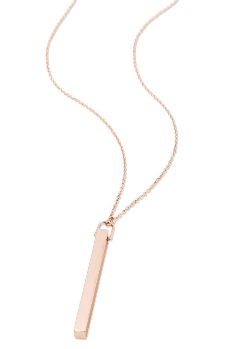Vertical Bar Pendant Necklace, Alternate, color, ROSE GOLD