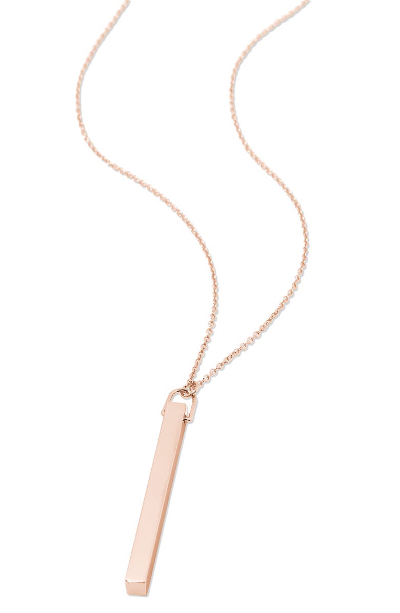 Brook and York Vertical Bar Pendant Necklace, Alternate, color, Rose Gold
