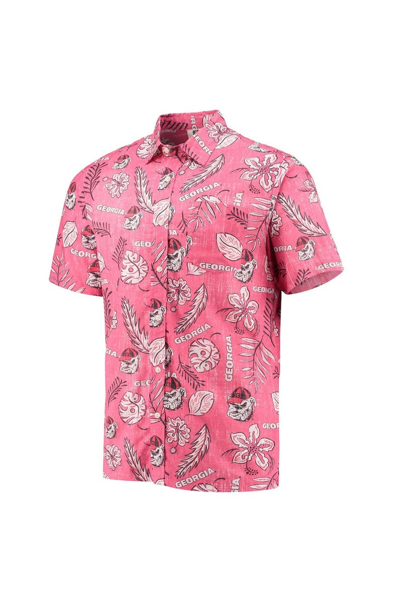 Wes & Willy Men's Wes & Willy Red Georgia Bulldogs Vintage Floral Button-Up Shirt, Alternate, color, 