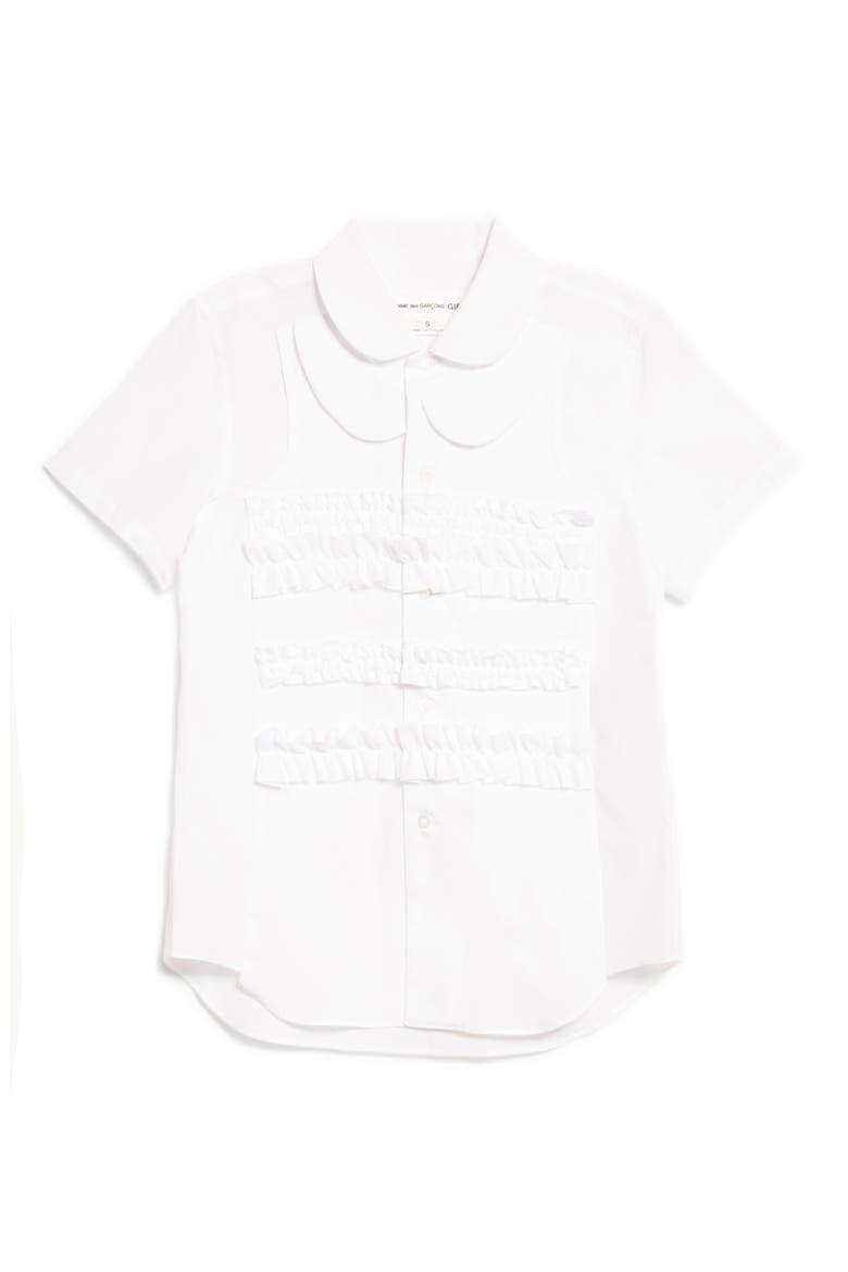 Short Sleeve Cotton Shirt, Alternate, color, WHITE