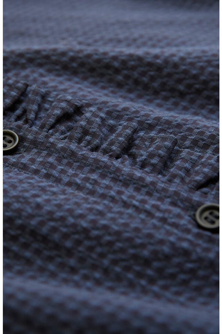 Textured Frill Collar Blouse, Alternate, color, Dark Navy