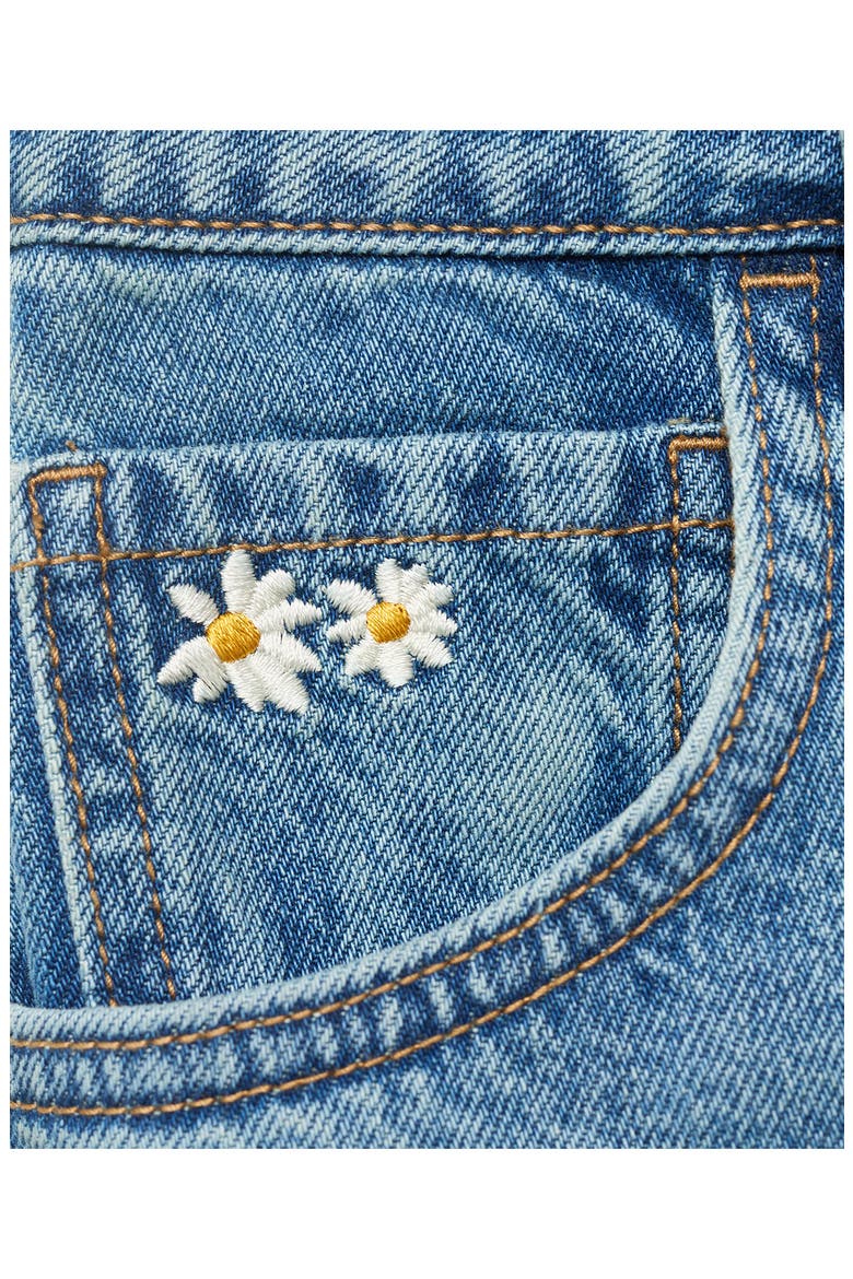 パンツ doubletSILVERLAME EMBROIDERY SHORT PANTS Floral Embroidered High Waist Denim Bermuda Shorts (Women) | Nordstrom