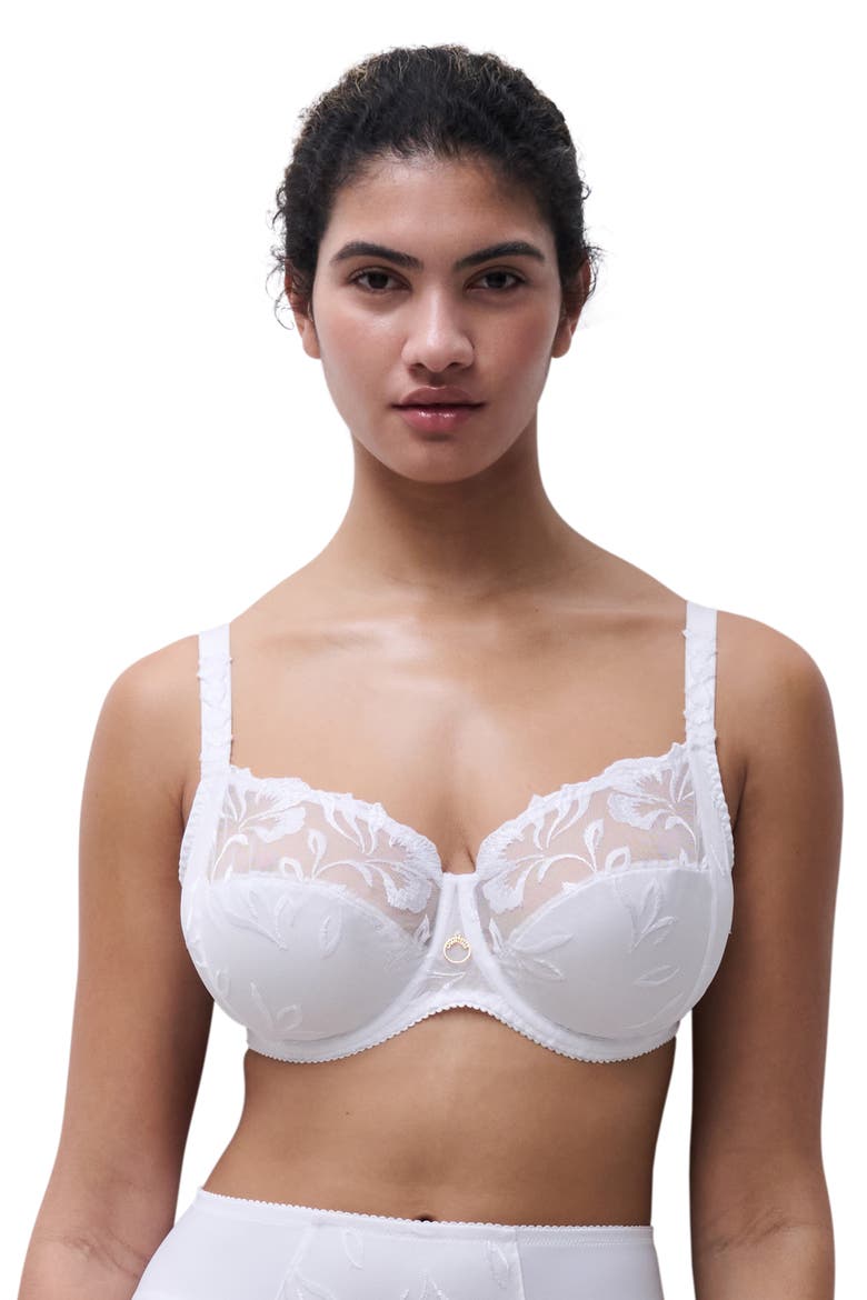 Majestic Unlined Full Coverage Bra, Alternate, color, WHITE