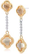 CZ by Kenneth Jay Lane Cubic Zirconia Clover Drop Earrings