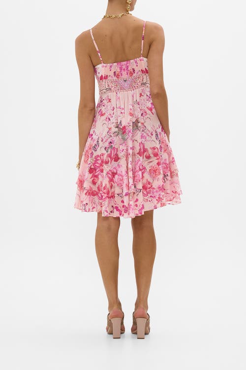 Button Front Strappy Frill Dress Botanical Novella In Botanical Novella