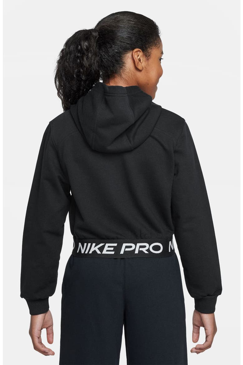 Kids' Dri-FIT Zip-Front Hoodie, Alternate, color, 011 BLACK/BLACK/BLACK/WHITE