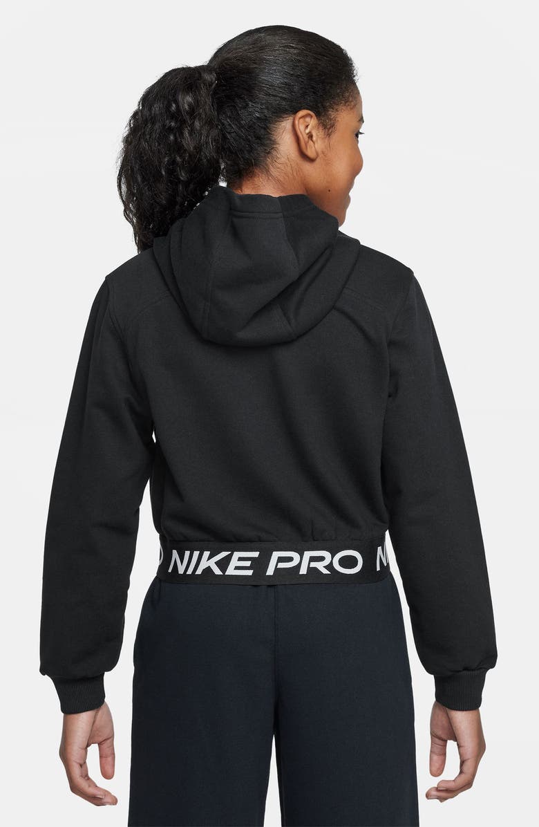 Nike Kids' Dri-FIT Zip-Front Hoodie, Alternate, color, 011 Black/Black/Black/White