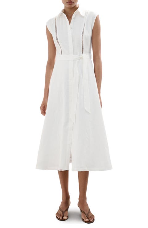 Sleeveless Linen Shirtdress