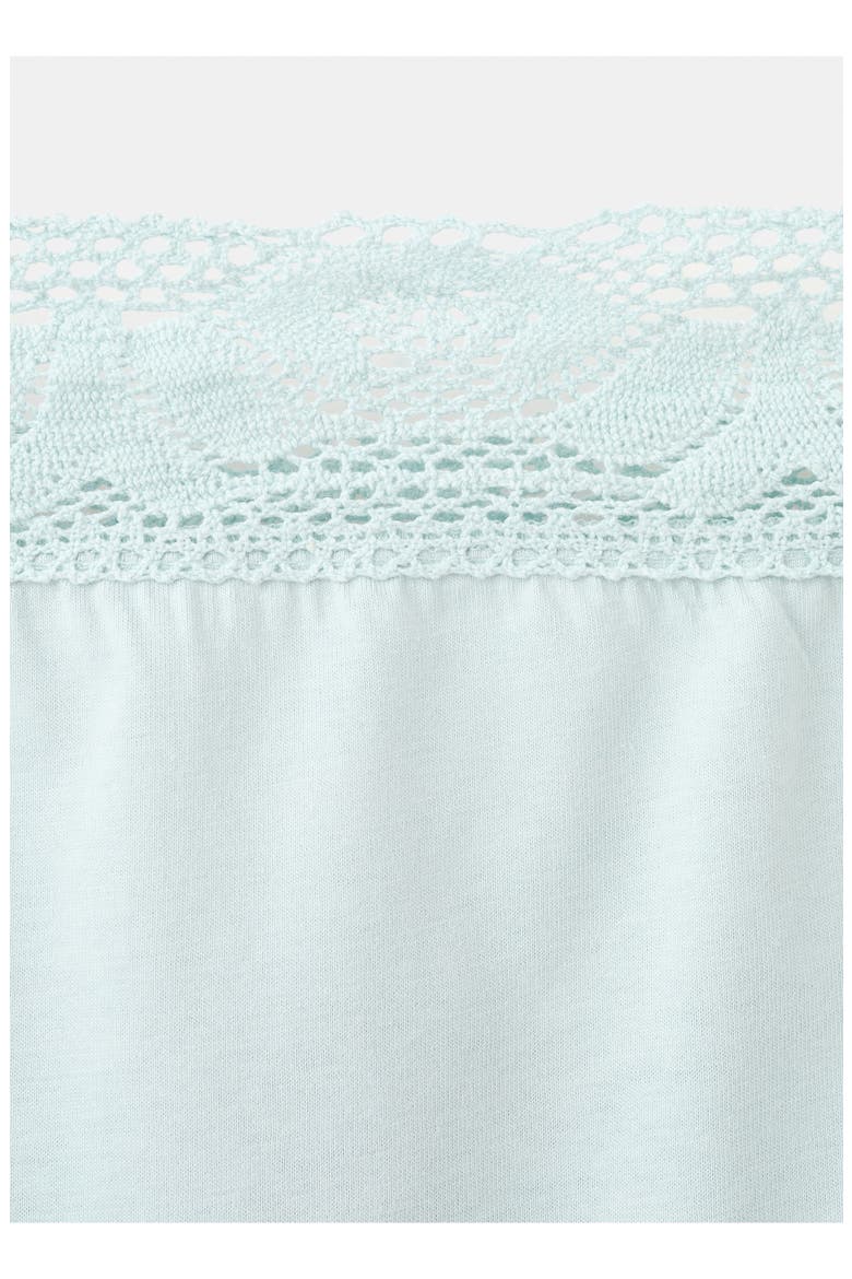 Lace Trim Cotton Nightgown, Alternate, color, MINT GREEN