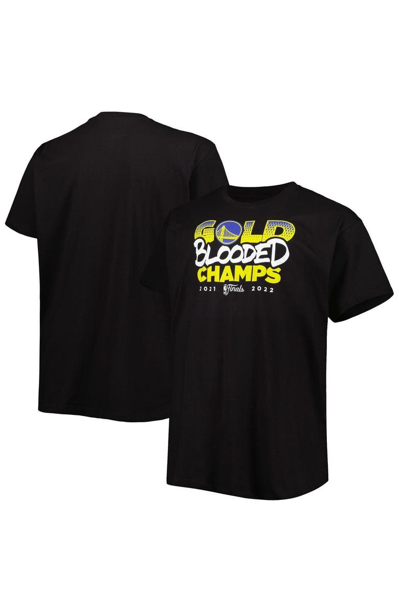 FANATICS Men's Fanatics Branded Black Golden State Warriors 2022 NBA Finals Champions Gold Blooded Big & Tall T-Shirt, Main, color, 