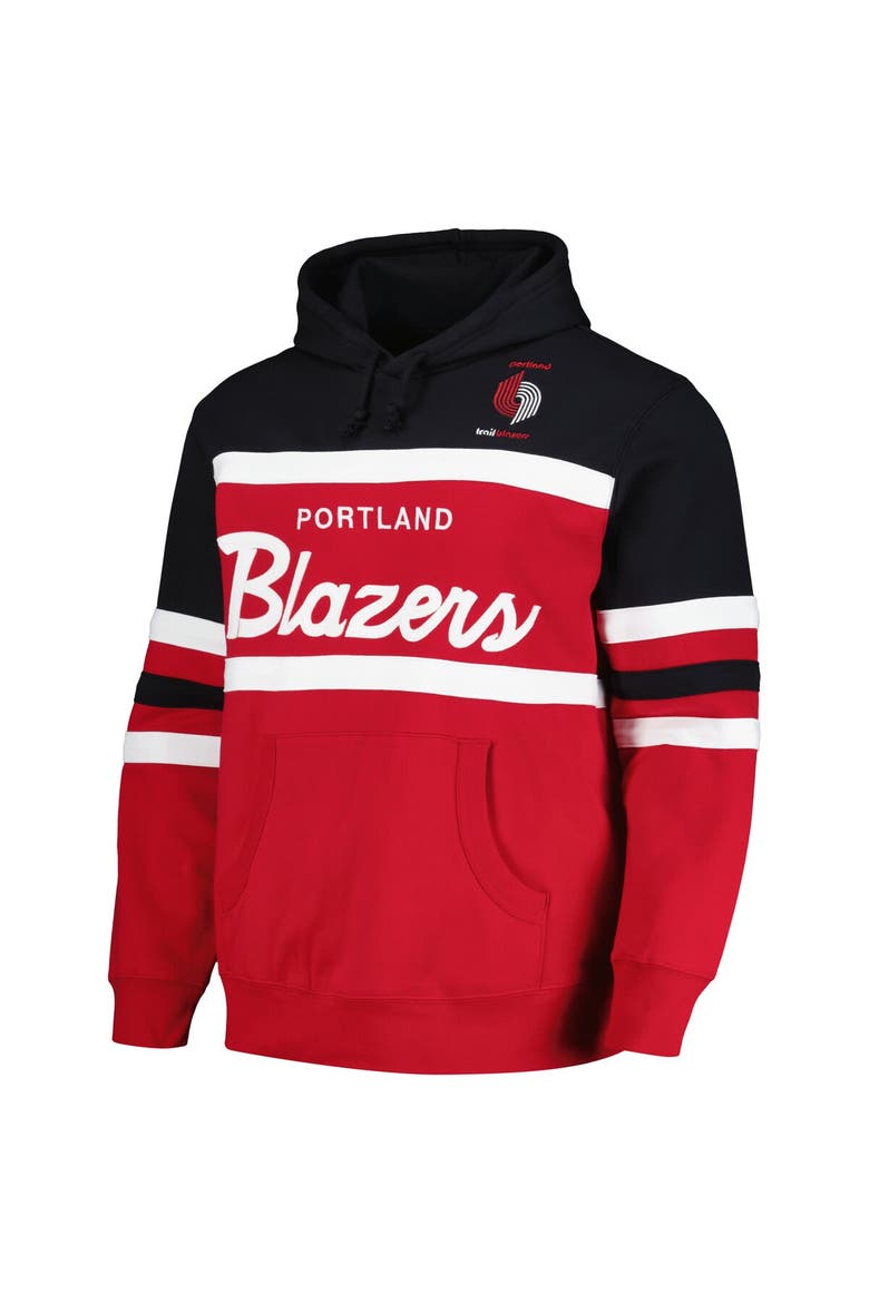 Men's Mitchell & Ness Red/Black Portland Trail Blazers Head Coach Pullover Hoodie, Alternate, color, Red
