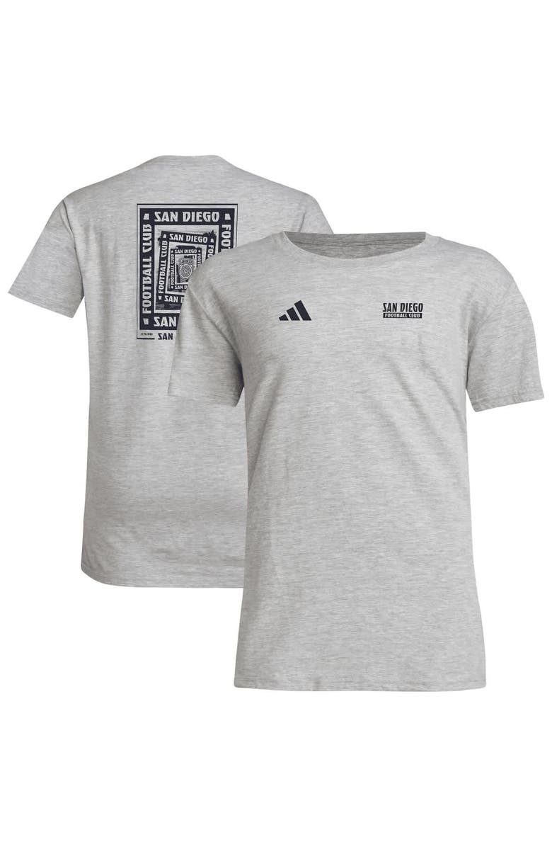 adidas Youth adidas  Gray San Diego FC Local Wrap T-Shirt, Alternate, color, Gray