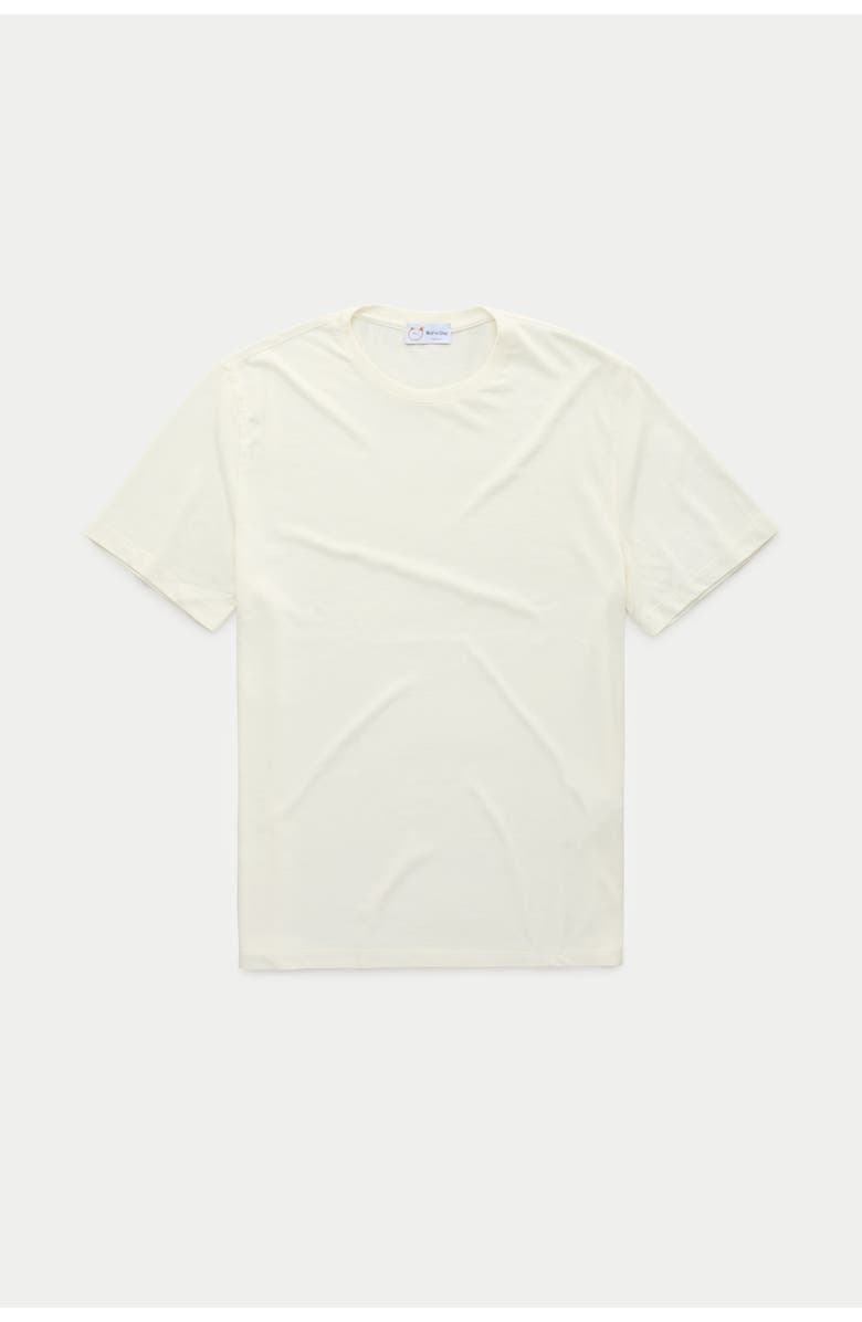 Wolf Vs. Goat (WvG) Light Weight viscose Sorona Short Sleeve Crew Neck T-Shirt, Main, color, Milk Frost