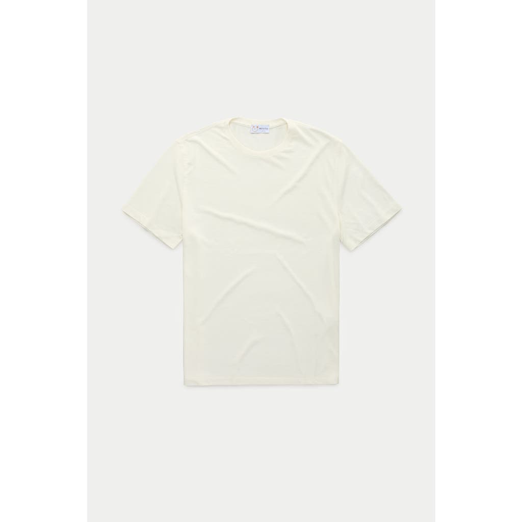 Wolf Vs. Goat (wvg) Light Weight Viscose Sorona Short Sleeve Crew Neck T-shirt In White