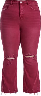 Bayeas Emily High Waist Distressed Straight Leg Jeans