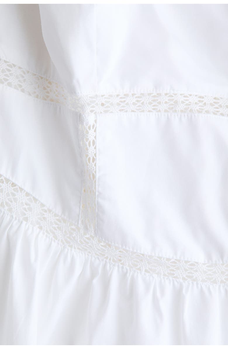 H&M Tie-strap Cotton Dress, Alternate, color, White