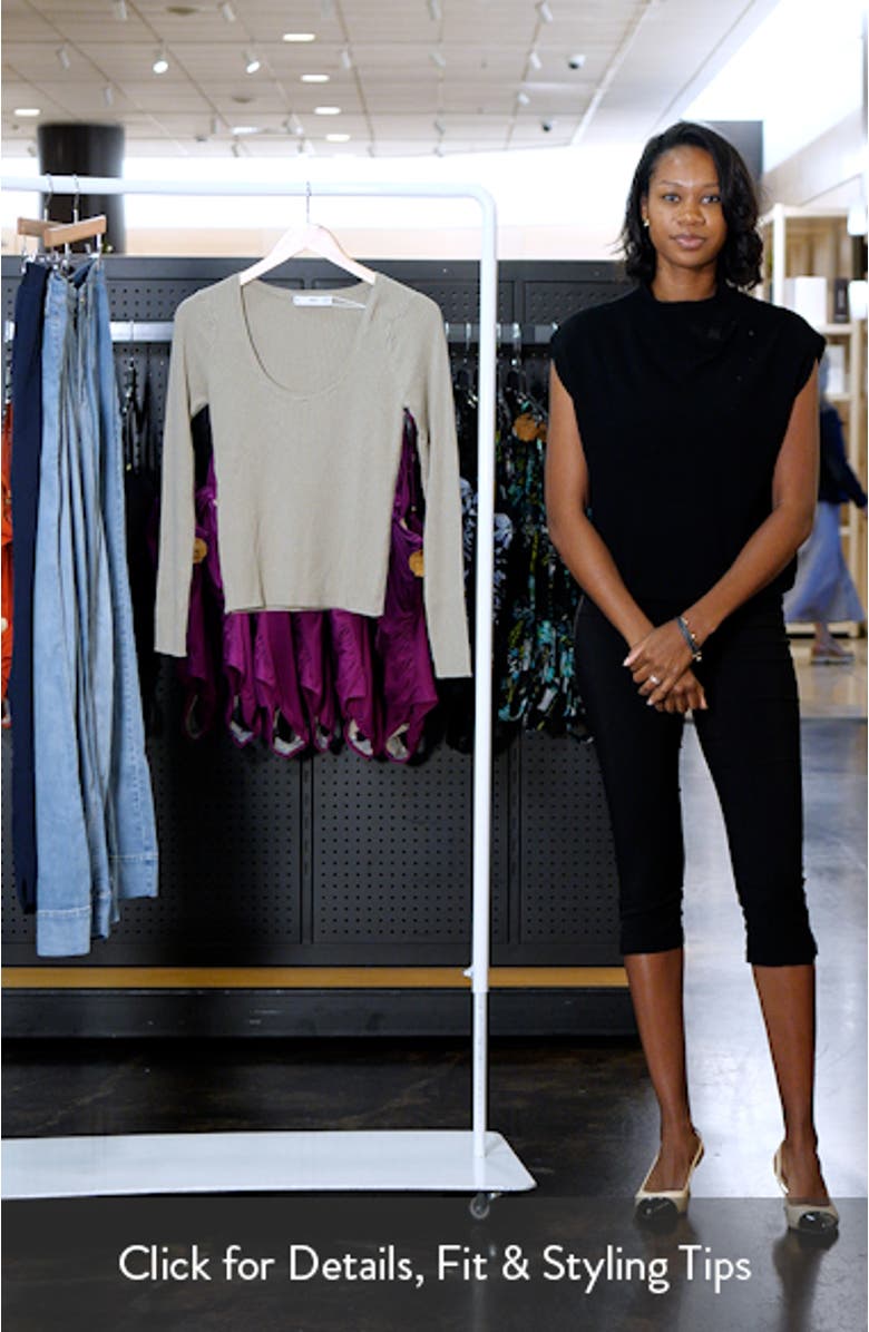 Scoop Neck Crop Rib Sweater, sales video thumbnail