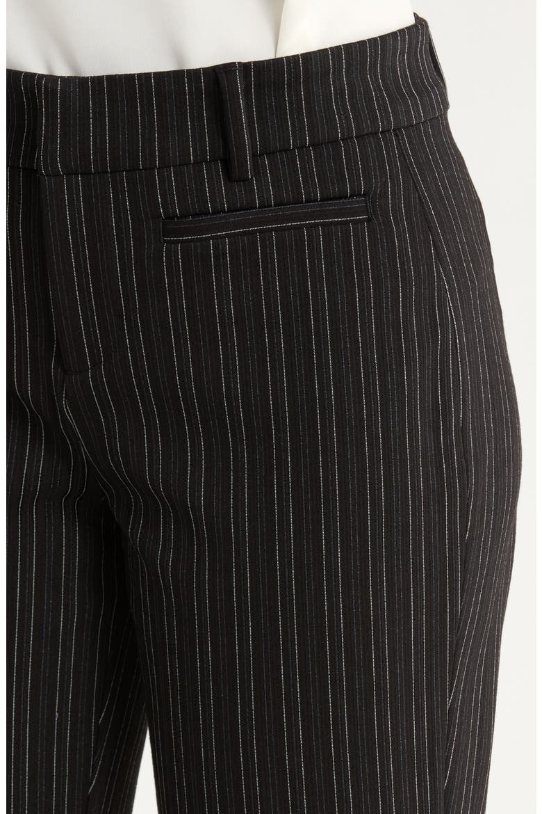 Holly Stripe Welt Pocket Straight Leg Pants, Alternate, color, BLACK/ HINT OF NAVY STRIPE