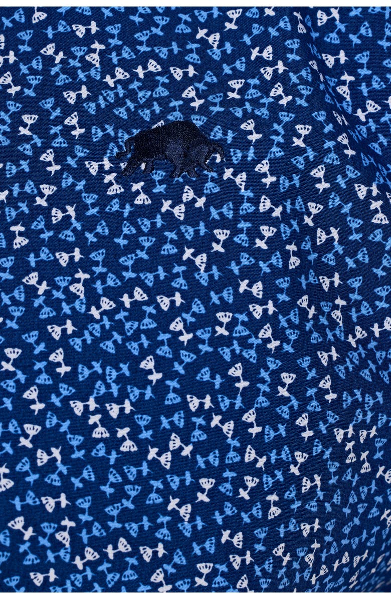 Raging Bull Short Sleeve Flower Bud Shirt, Alternate, color, Navy