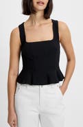 French Connection Azra Peplum Twill Tank