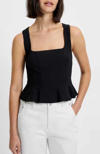 French Connection Azra Peplum Twill Tank
