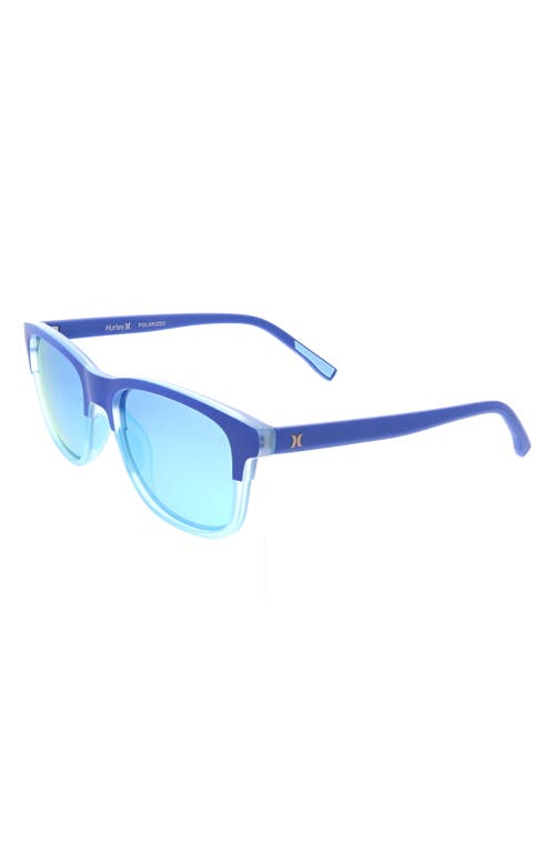 Hurley 55mm Polarized Square Sunglasses In Gray