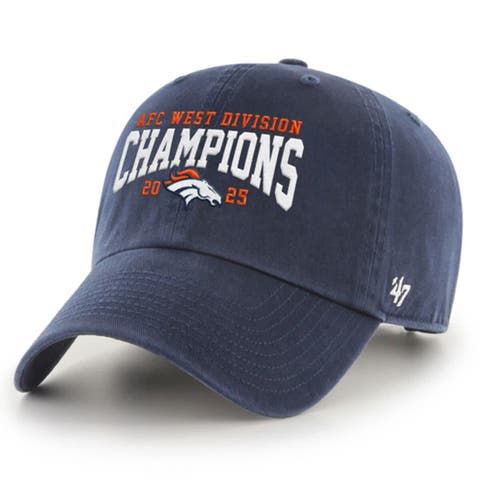 Men's '47 Navy Denver Broncos 2025 AFC West Division Champions Clean Up Adjustable Hat