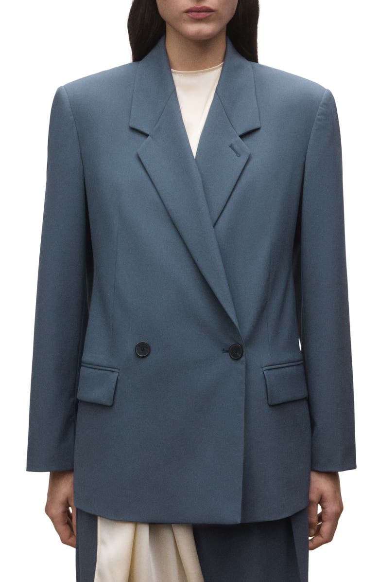 MANGO Double Breasted Suit Jacket, Main, color,