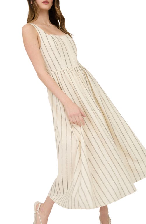 BLU PEPPER BLU PEPPER STRIPED MIDI SUNDRESS