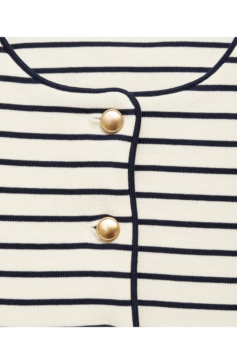 MANGO Stripe Knit Cardigan, Alternate, color, 