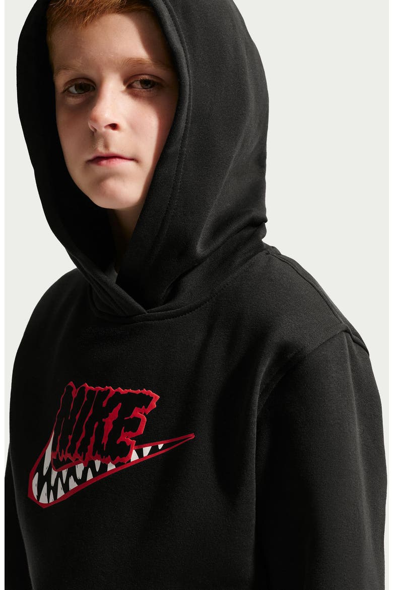 Kids' Club Sportswear Graphic Fleece Hoodie, Alternate, color, BLACK/ MULTI COLOR