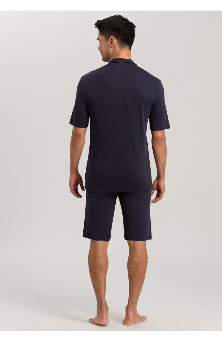 Hanro Night and Day Button Front Cotton Pajama Set, Alternate, color, Black Iris