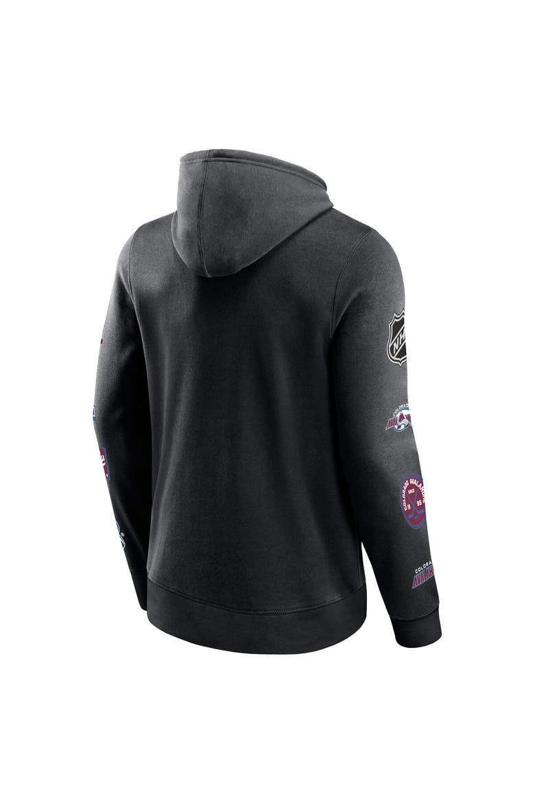 Men's Fanatics Branded Black Colorado Avalanche Wild Winner Fleece Pullover Hoodie, Alternate, color, Black