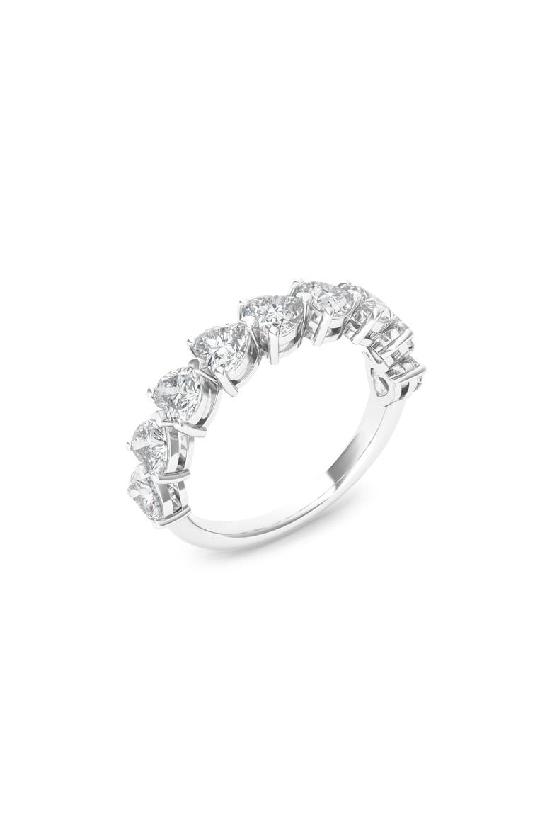 Heart Cut Lab Created Diamond Half Eternity Ring video