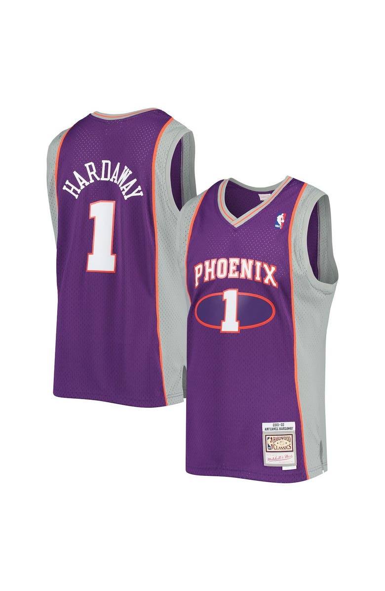 Mitchell & Ness Men's Mitchell & Ness Penny Hardaway Purple Phoenix Suns 2001/02 Hardwood Classics Swingman Jersey, Alternate, color,