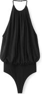 MANGO Balloon Effect Halter Bodysuit