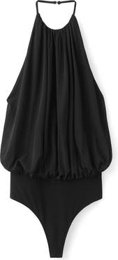 MANGO Balloon Effect Halter Bodysuit