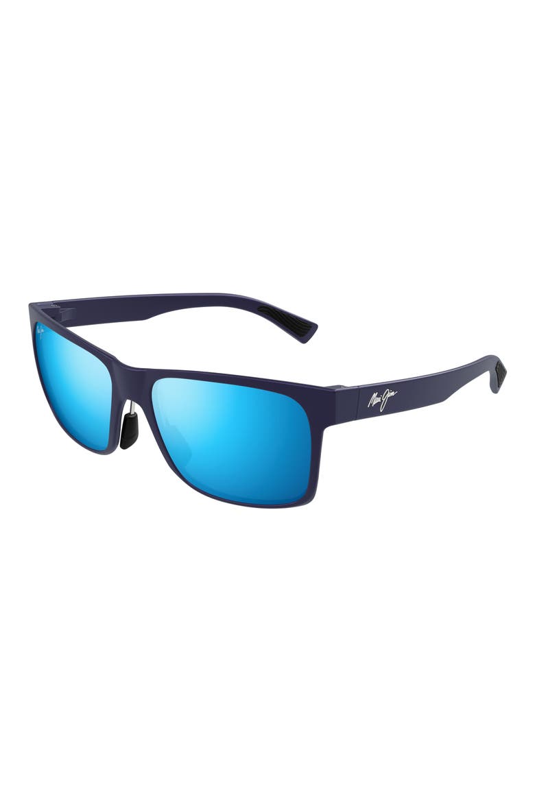 Ho'opili 58mm PolarizedPlus2® Wrap Sunglasses, Alternate, color, BLUE