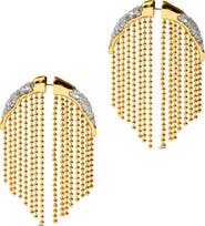 Alexis Bittar Solanales Crystal Pavé Fringe Front/Back Earrings