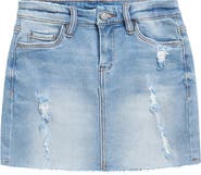 BLANKNYC Kids' Distressed Denim Miniskirt