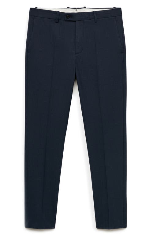 Mango Milan Slim Fit Suit Pants In Blue