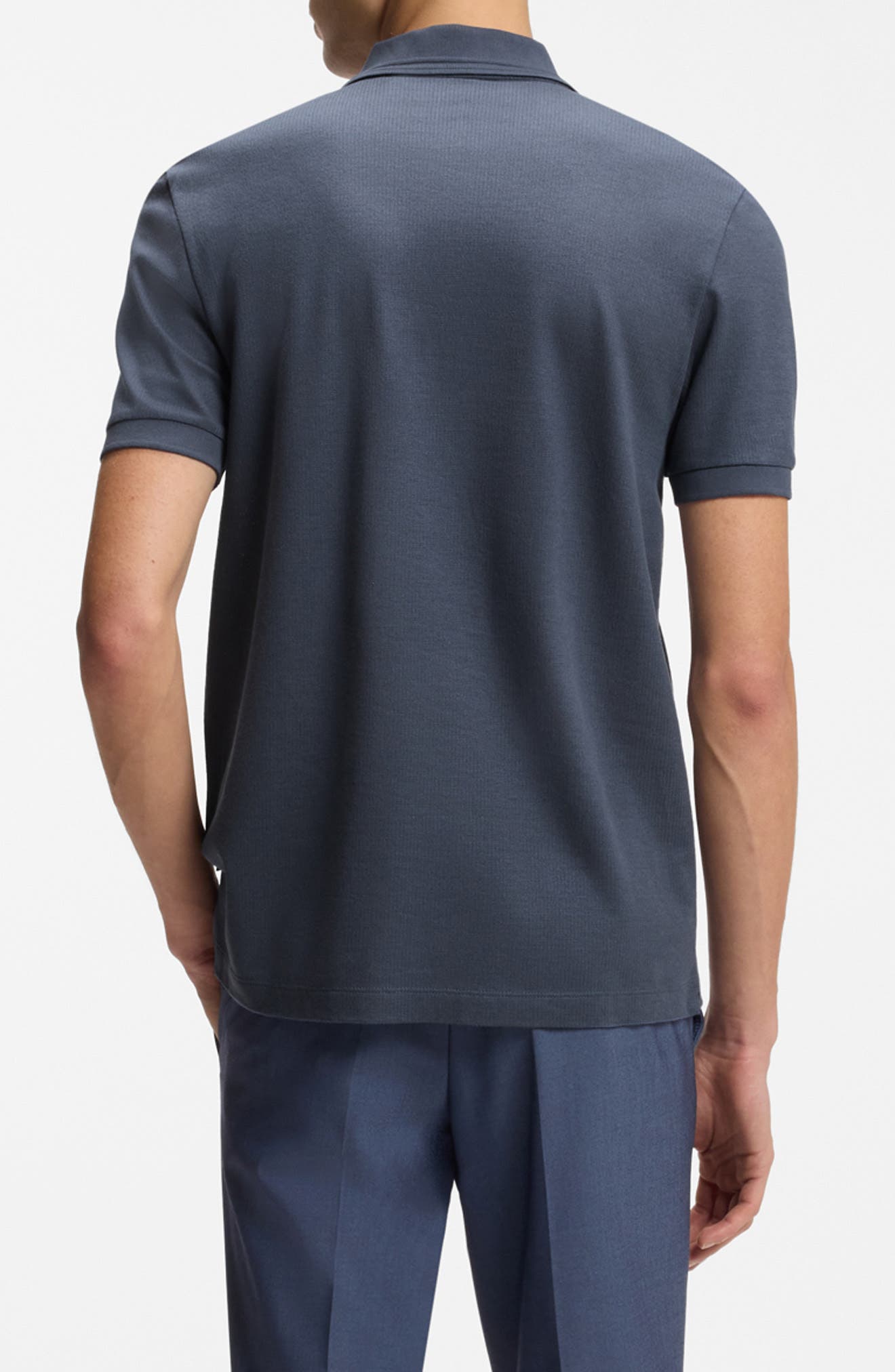 Paras Solid Lyocell & Cotton Zip Polo - image 4