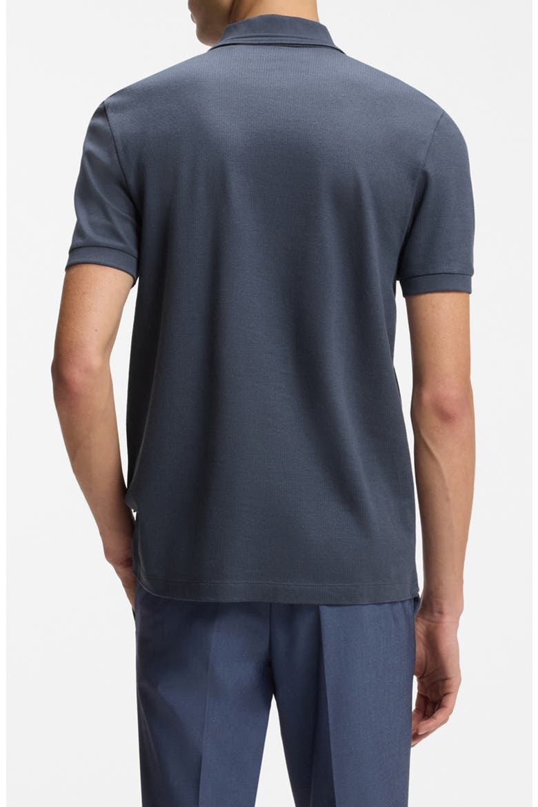 Paras Solid Lyocell & Cotton Zip Polo, Alternate, color, OPEN BLUE