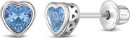In Season Jewelry Cubic Zirconia Birthstone Heart Earrings