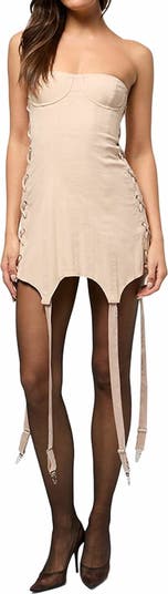 Corset Garter Mini Dress