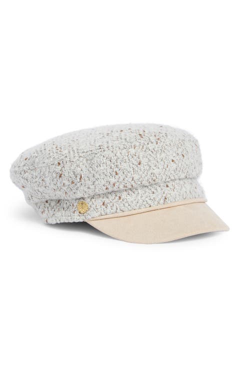 Bouclé & Faux Suede Conductor Hat