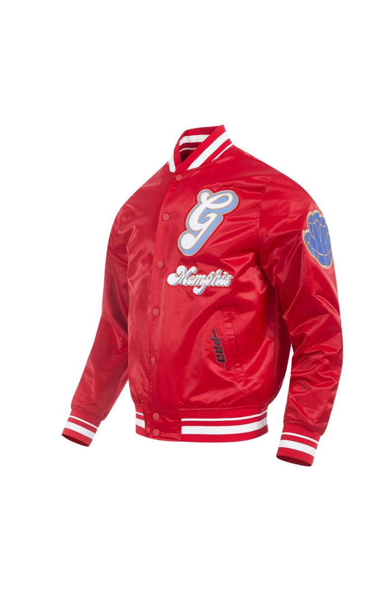 PRO STANDARD Men's Pro Standard Red Memphis Grizzlies 2024/25 City Edition Chenille Satin Full-Snap Jacket, Alternate, color, 