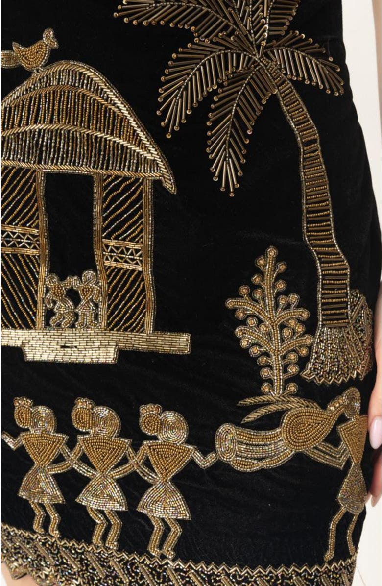 RAAS Halona High Neck Mini Dress, Alternate, color, Black